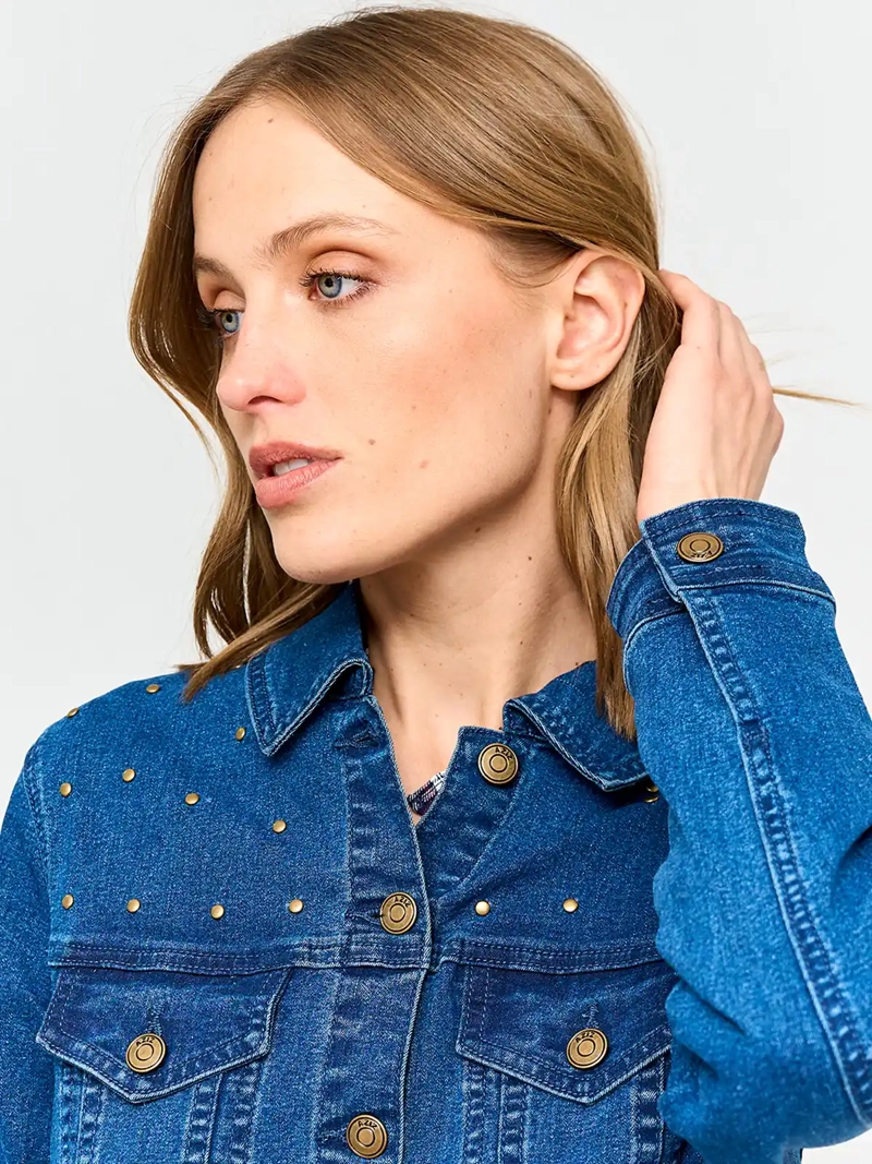 CHAQUETA MUJER AZIZ ALGODÓN CORTA DENIM - 4