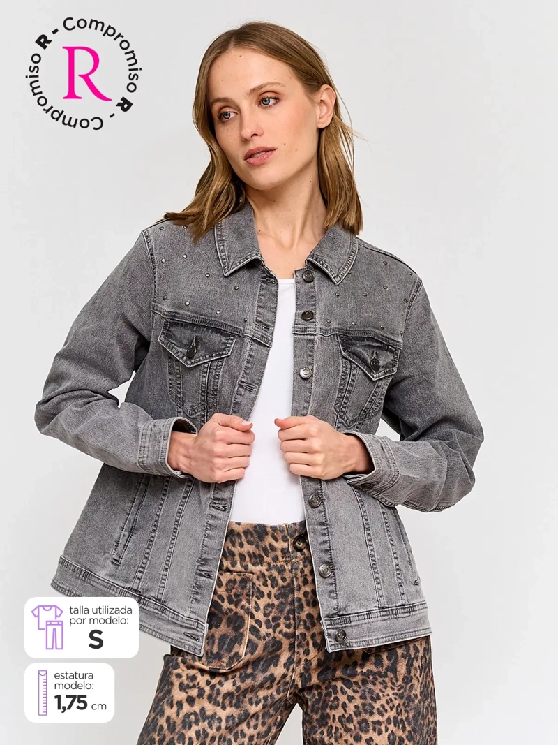 CHAQUETA MUJER AZIZ ALGODÓN CORTA DENIM