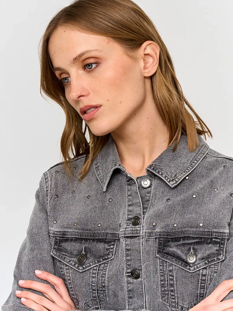 CHAQUETA MUJER AZIZ ALGODÓN CORTA DENIM - 4