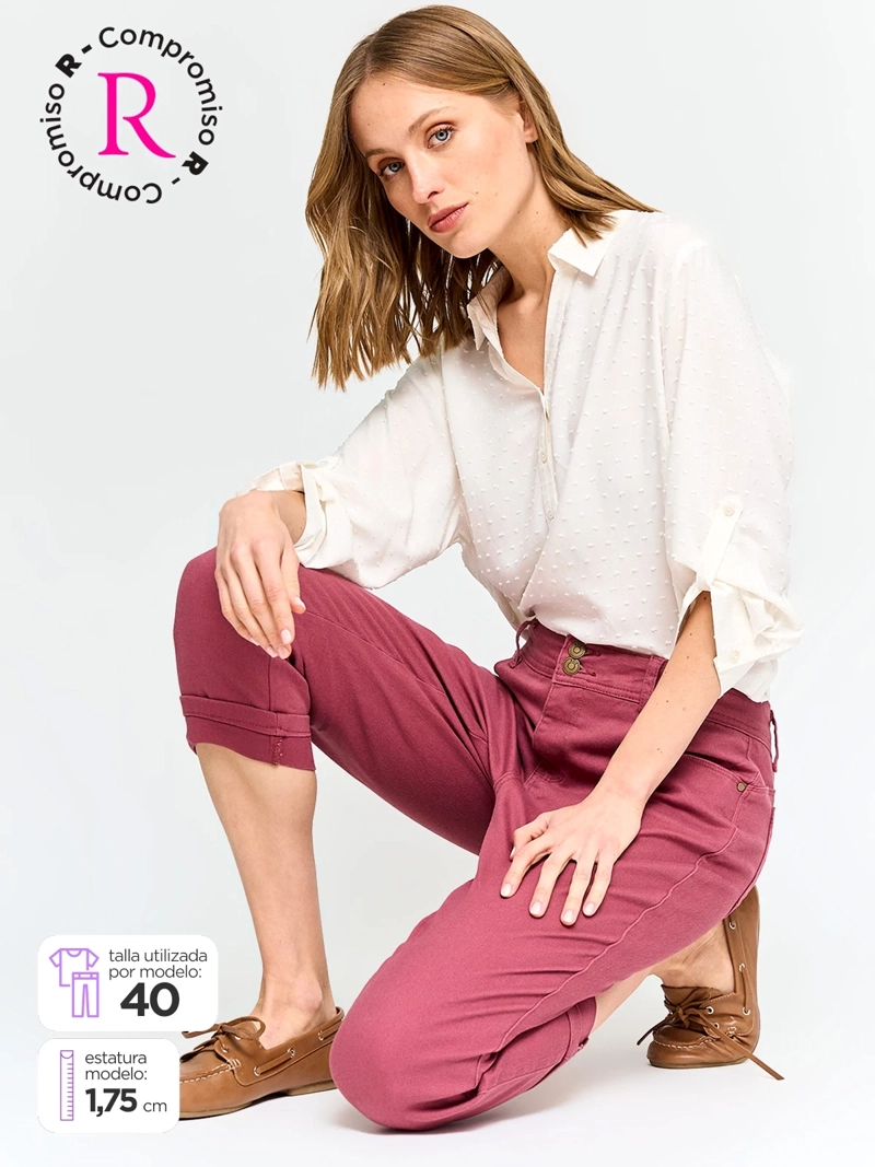 PANTALÓN MUJER AZIZ ALGODÓN CAPRI