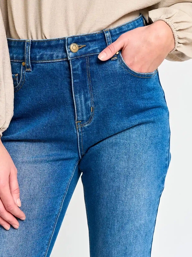 JEANS MUJER AZIZ ALGODÓN FLARE - 4