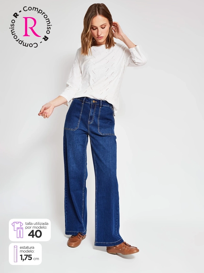 JEANS MUJER AZIZ ALGODÓN RECTO