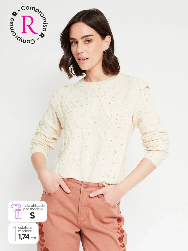 SWEATER MUJER AZIZ MANGA LARGA
