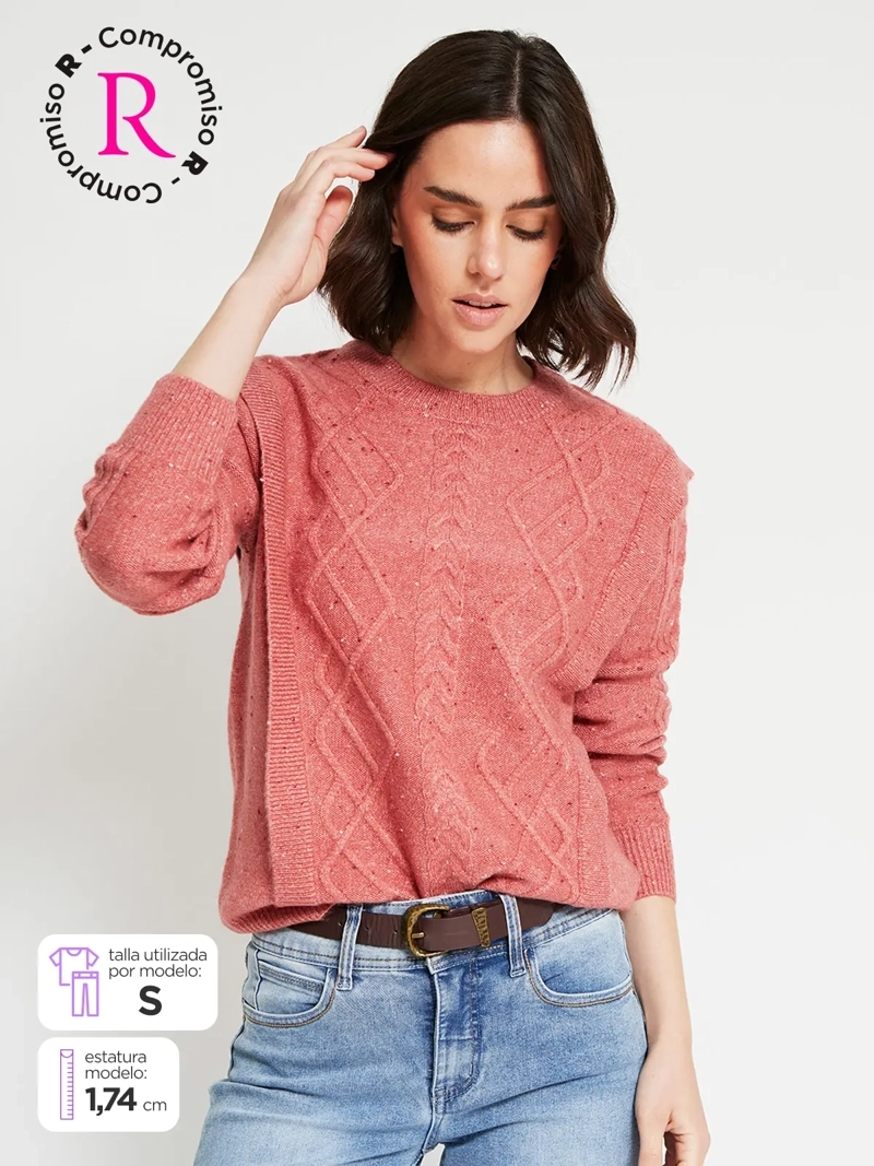 SWEATER MUJER AZIZ MANGA LARGA