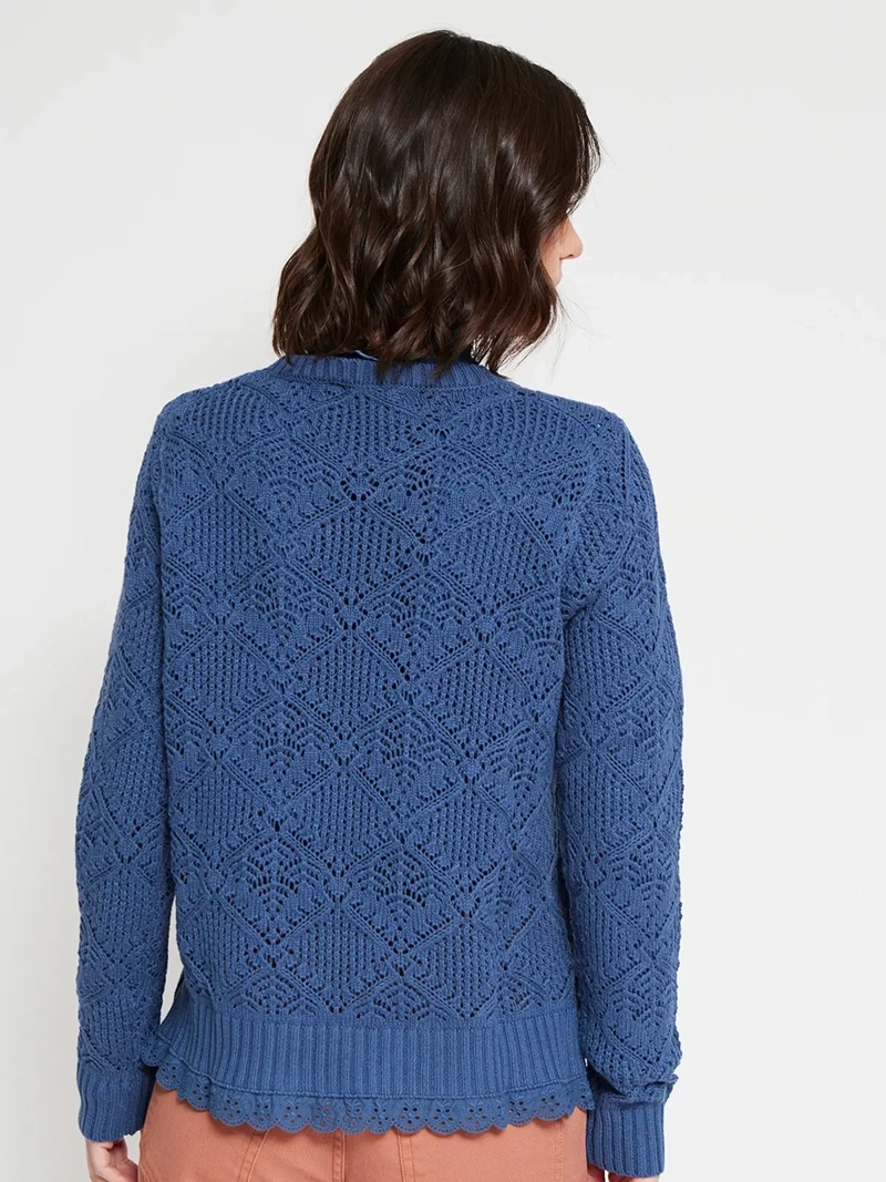 SWEATER MUJER AZIZ ALGODÓN MANGA LARGA CALADO - 3