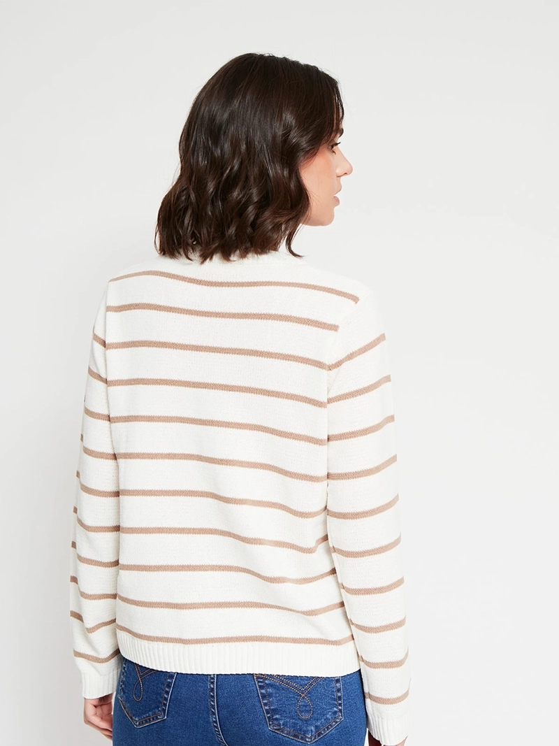 SWEATER MUJER AZIZ MANGA LARGA RAYADO - 3