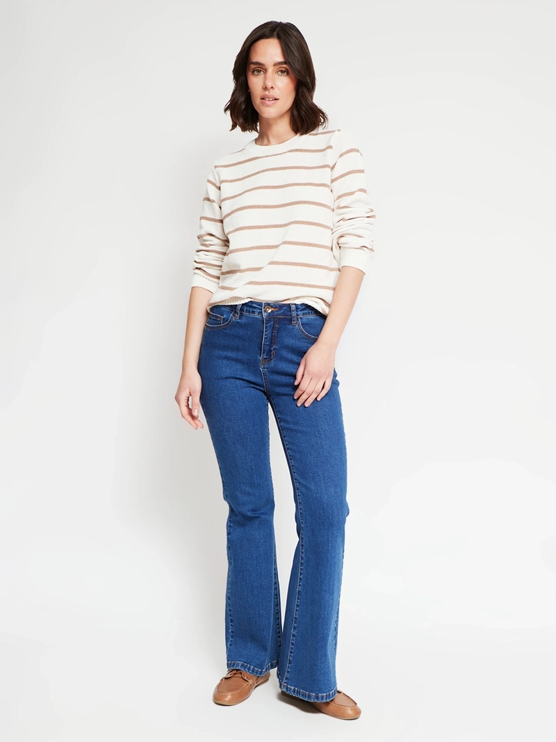 SWEATER MUJER AZIZ MANGA LARGA RAYADO - 5