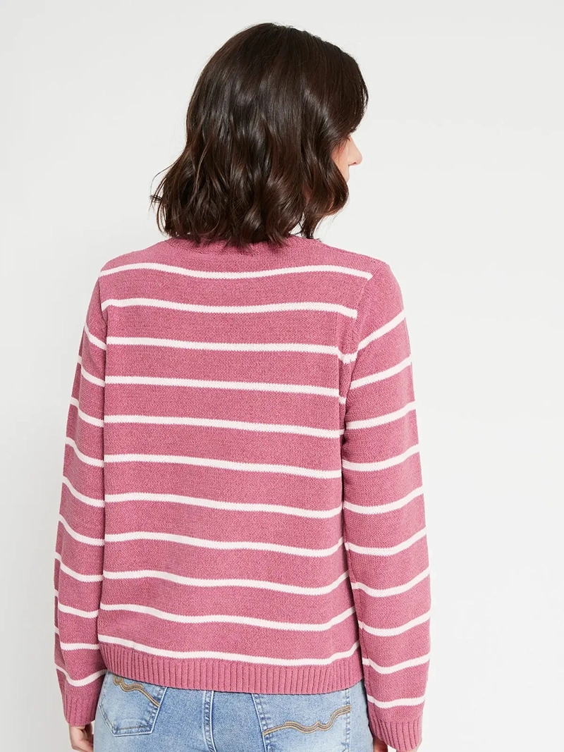SWEATER MUJER AZIZ MANGA LARGA RAYADO - 3