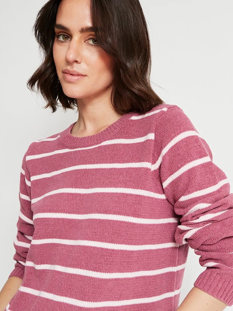 SWEATER MUJER AZIZ MANGA LARGA RAYADO - 4