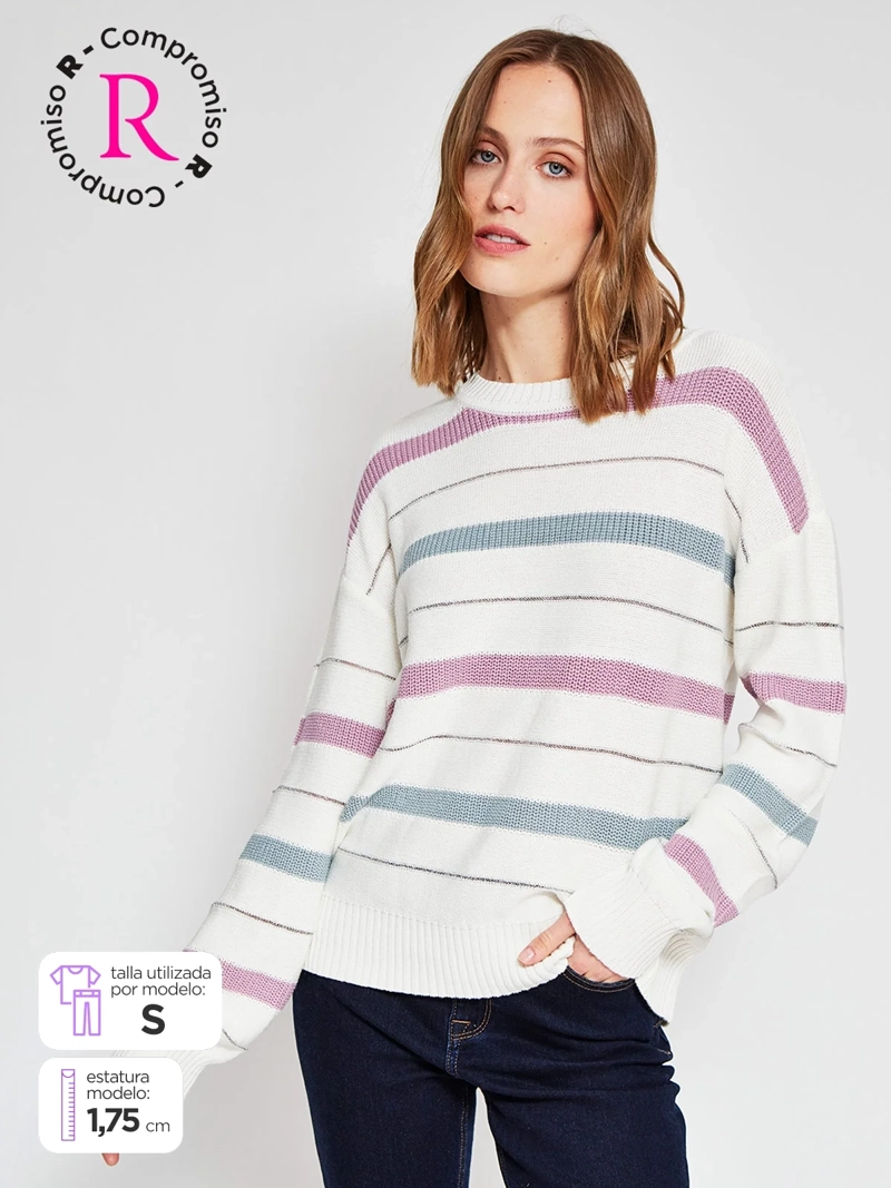 SWEATER MUJER AZIZ ALGODÓN MANGA LARGA