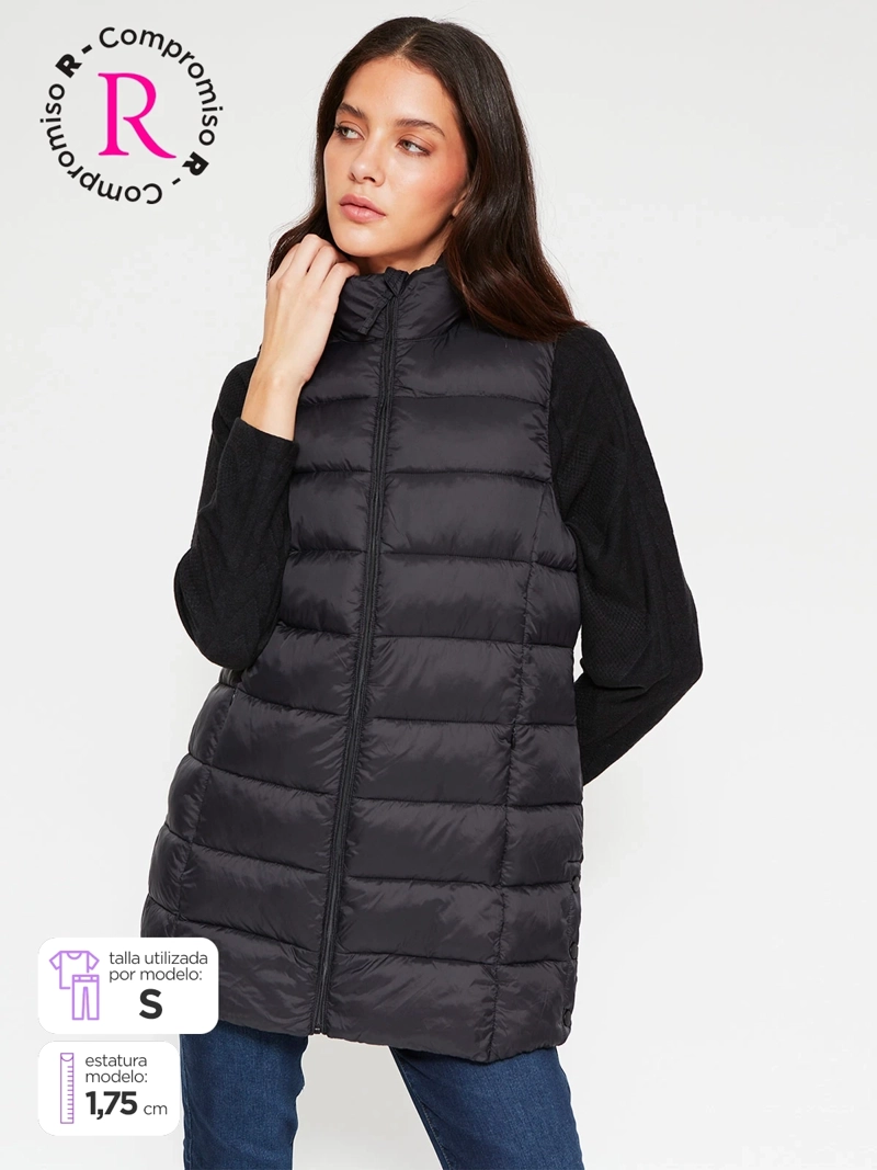 CHAQUETA MUJER AZIZ SIN MANGAS APERTURA LATERAL