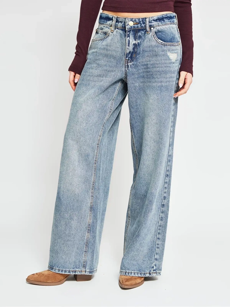 JEANS MUJER INDEX ALGODÓN BAGGY - 2