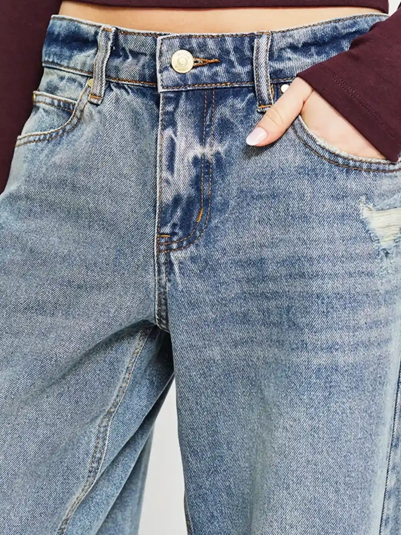 JEANS MUJER INDEX ALGODÓN BAGGY - 4