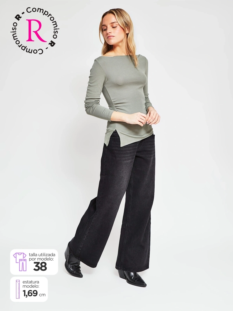 JEANS MUJER INDEX ALGODÓN BAGGY - 1