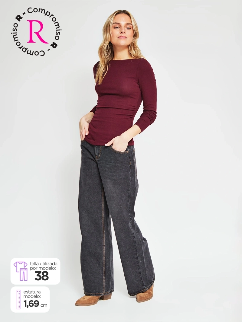JEANS MUJER INDEX ALGODÓN BAGGY - 1