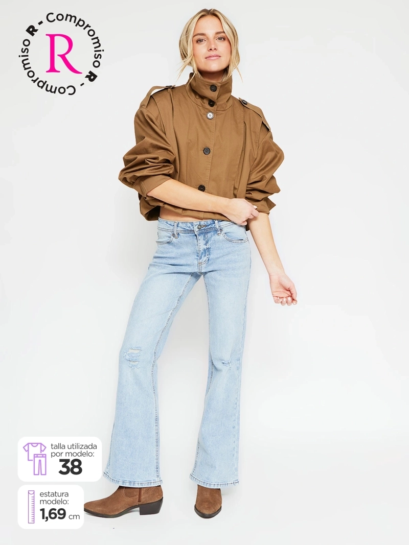 JEANS MUJER INDEX ALGODÓN FLARE - 1