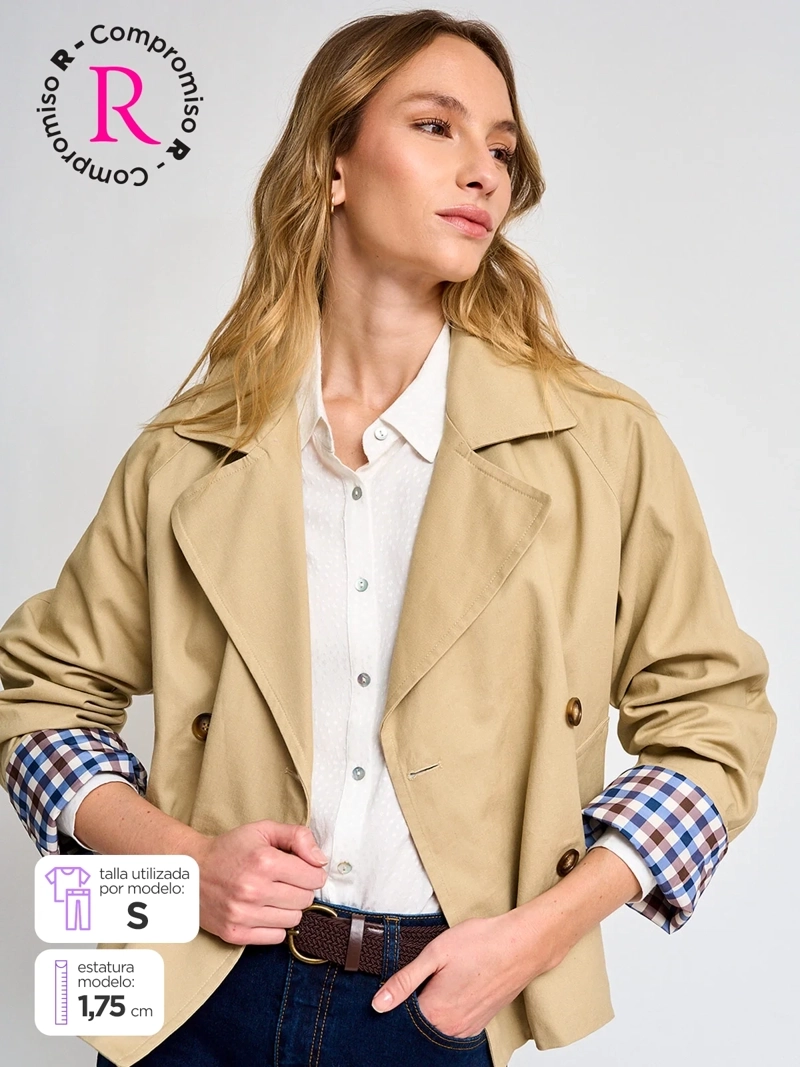 CHAQUETA MUJER REGATTA ALGODÓN TRENCH CORTO - 1