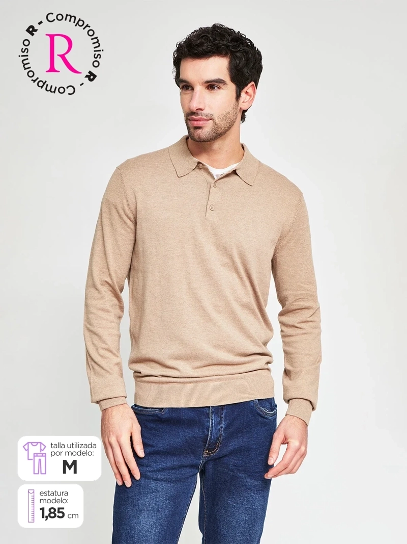 SWEATER HOMBRE MARQUIS ALGODÓN CUELLO POLO - 1