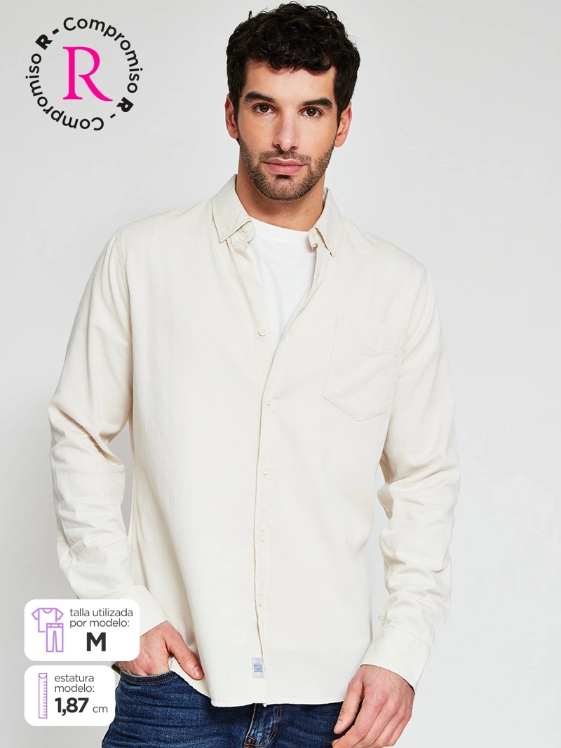 CAMISA HOMBRE REGATTA ALGODÓN MANGA LARGA - 1