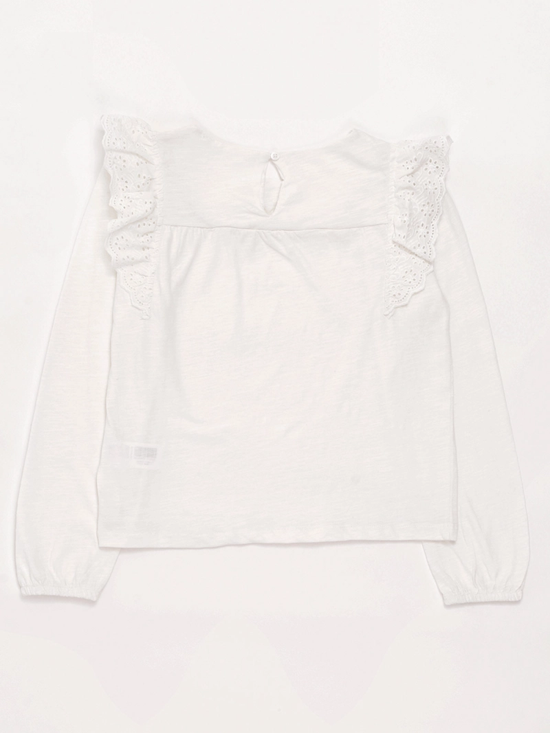 POLERA NIÑA HARVEST ALGODÓN MANGA LARGA VUELOS - 4