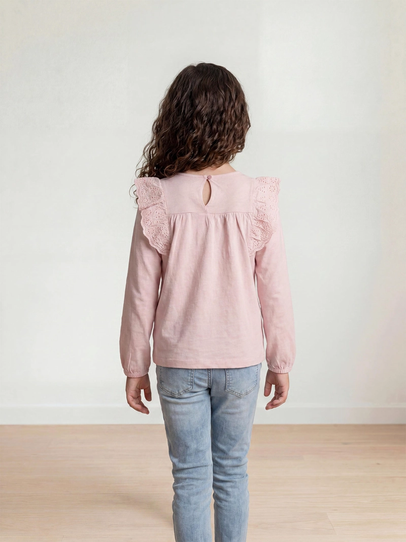POLERA NIÑA HARVEST ALGODÓN MANGA LARGA VUELOS - 2