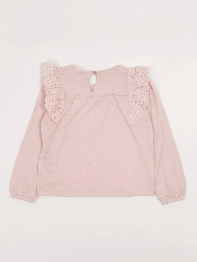POLERA NIÑA HARVEST ALGODÓN MANGA LARGA VUELOS - 4