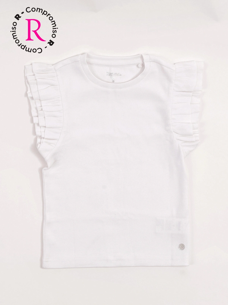 POLERA NIÑA HARVEST ALGODÓN SIN MANGAS VUELOS - 3