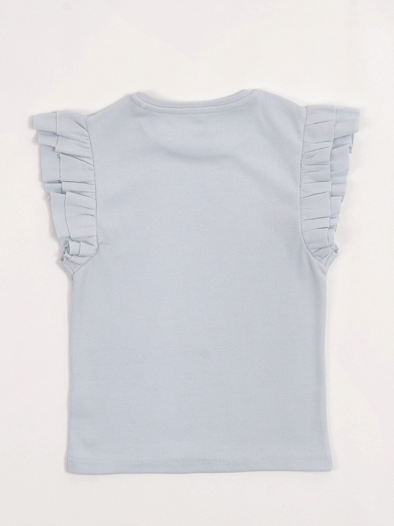 POLERA NIÑA HARVEST ALGODÓN SIN MANGAS VUELOS - 4