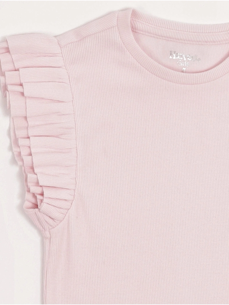POLERA NIÑA HARVEST ALGODÓN SIN MANGAS VUELOS - 5