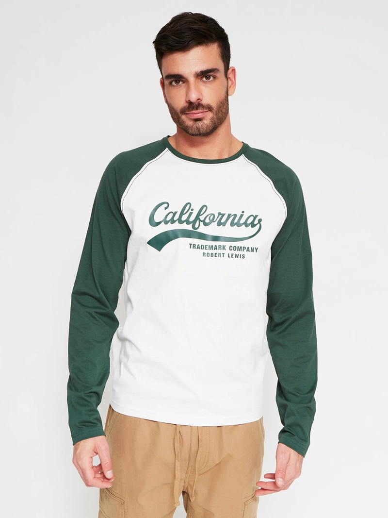 POLERA HOMBRE ROBERT LEWIS ALGODÓN MANGA LARGA - 1