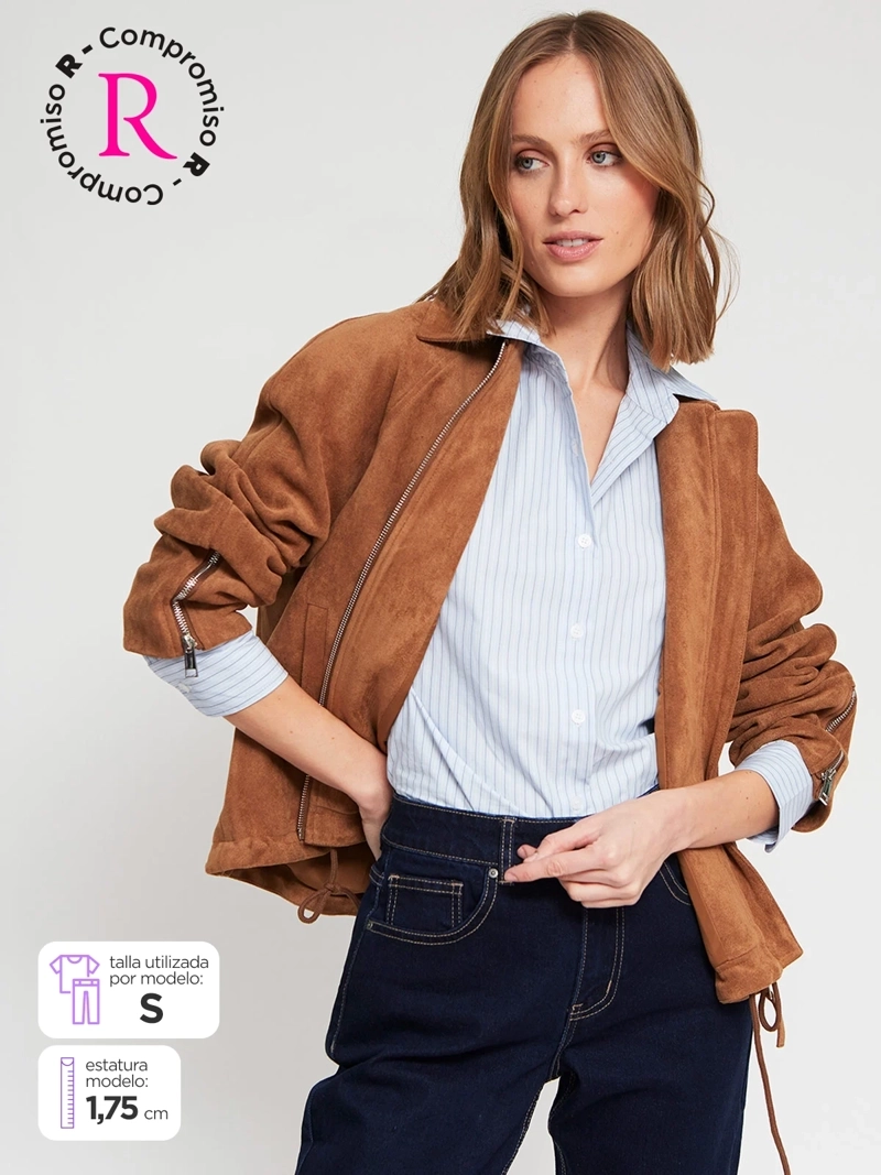 CHAQUETA MUJER MARQUIS BOMBER EFECTO PIEL - 2