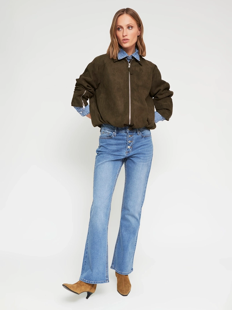 CHAQUETA MUJER MARQUIS BOMBER EFECTO PIEL - 5