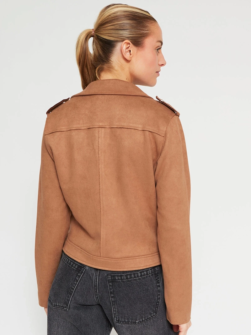 CHAQUETA MUJER INDEX CORTA BIKER EFECTO PIEL - 3