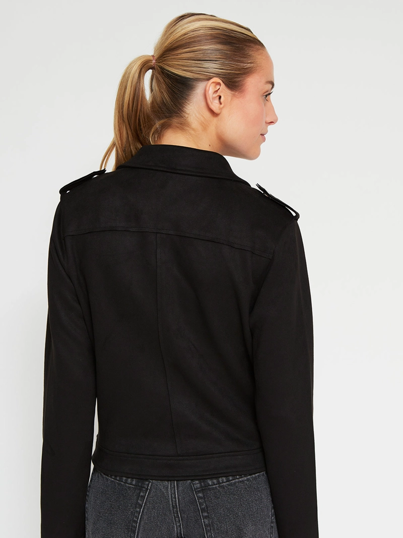CHAQUETA MUJER INDEX CORTA BIKER EFECTO PIEL - 2