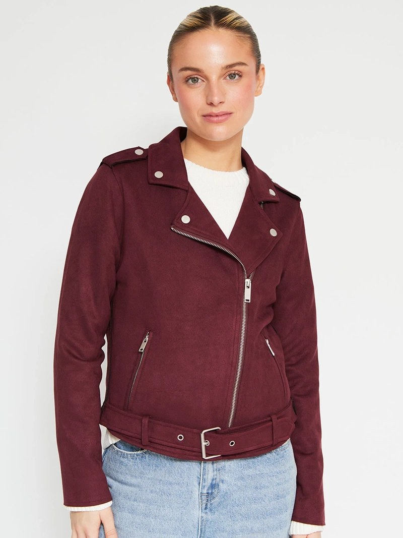 CHAQUETA MUJER INDEX CORTA BIKER EFECTO PIEL - 2
