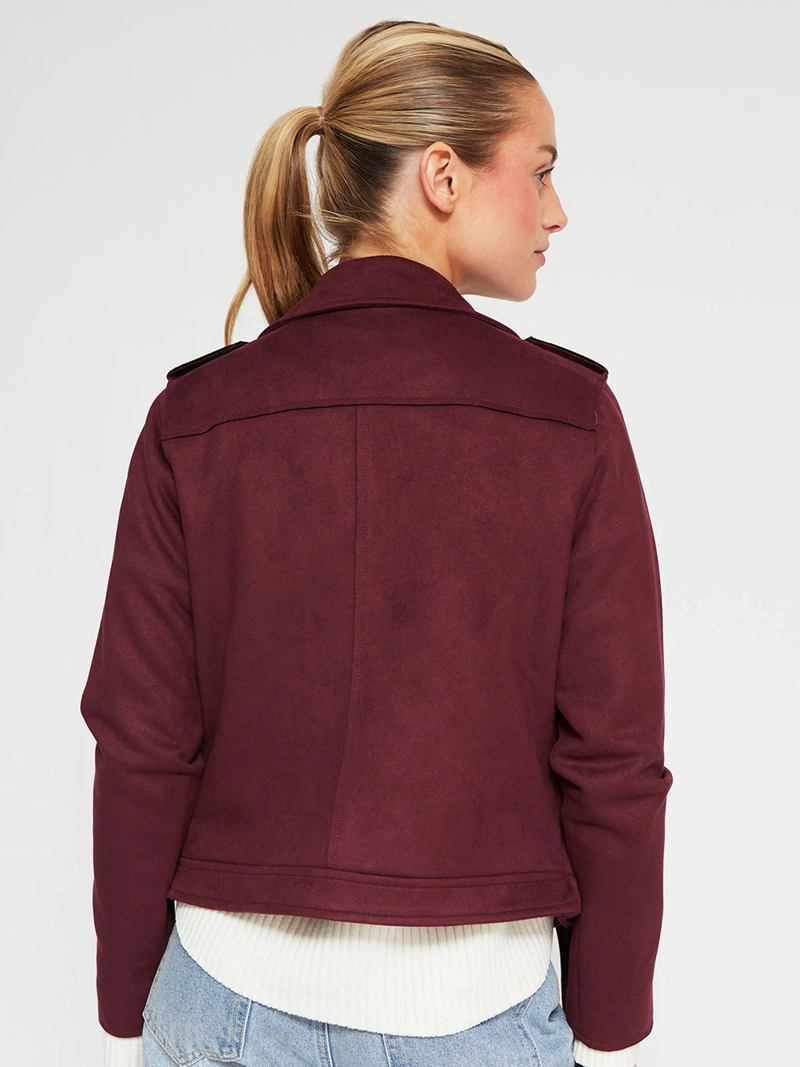 CHAQUETA MUJER INDEX CORTA BIKER EFECTO PIEL - 3
