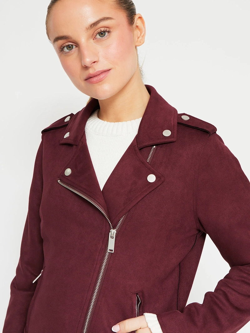CHAQUETA MUJER INDEX CORTA BIKER EFECTO PIEL - 4
