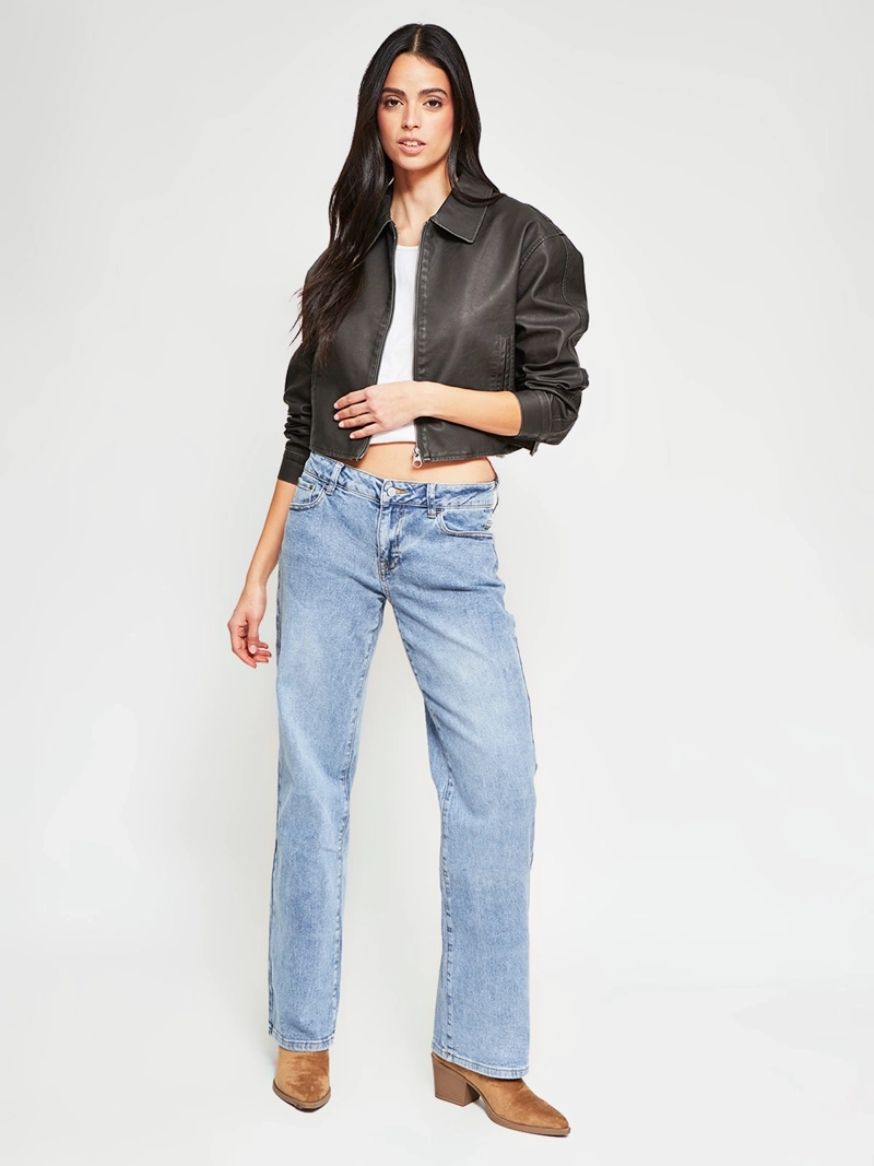 CHAQUETA MUJER INDEX EFECTO CUERO DESGASTADA - 5