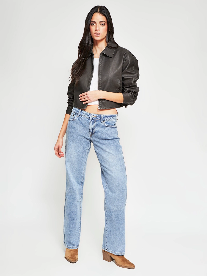 CHAQUETA MUJER INDEX EFECTO CUERO DESGASTADA - 5