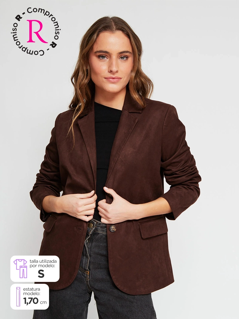 BLAZER MUJER INDEX SUEDE CORTO - 1