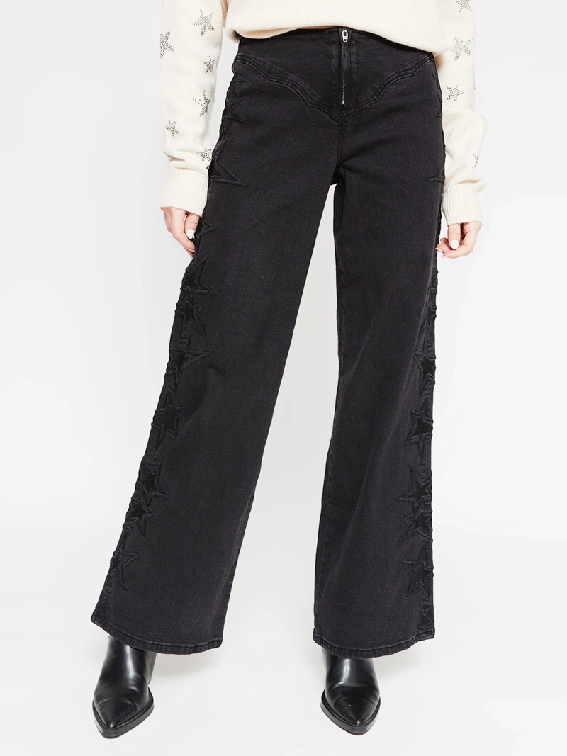 JEANS MUJER BARBADOS ALGODÓN BORDADOS - 2