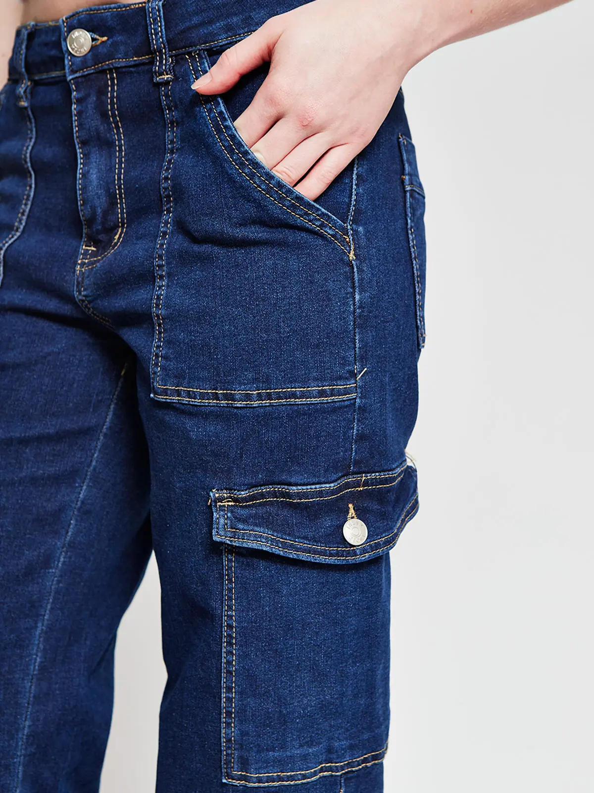 JEANS MUJER INDEX ALGODÓN CARGO - 4