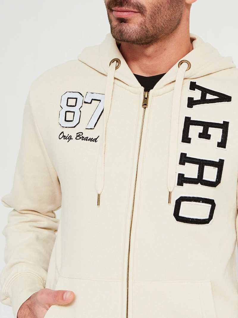POLERÓN HOMBRE AEROPOSTALE ALGODÓN HOODIE PARCHES - 3