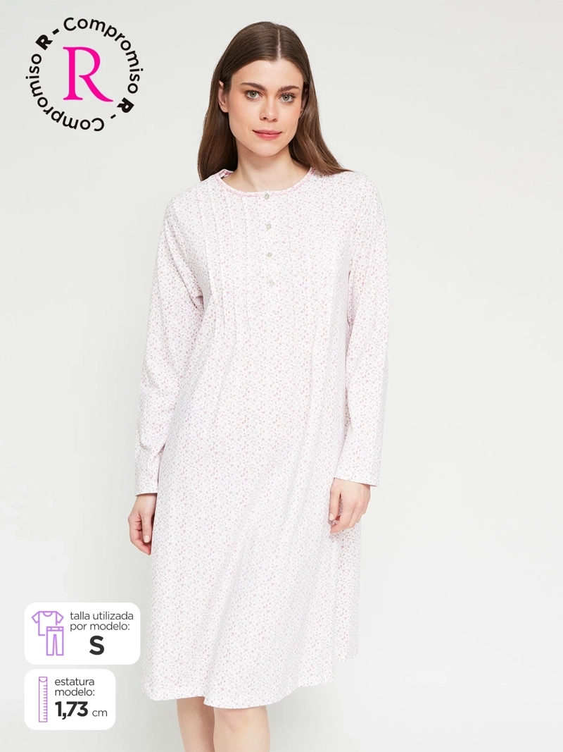 CAMISA DE DORMIR AZIZ MANGA LARGA
