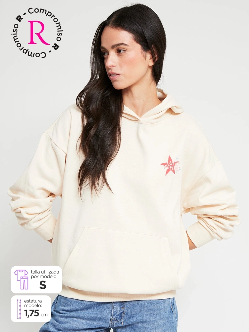 POLERÓN MUJER INDEX ALGODÓN MANGA LARGA HOODIE - 1