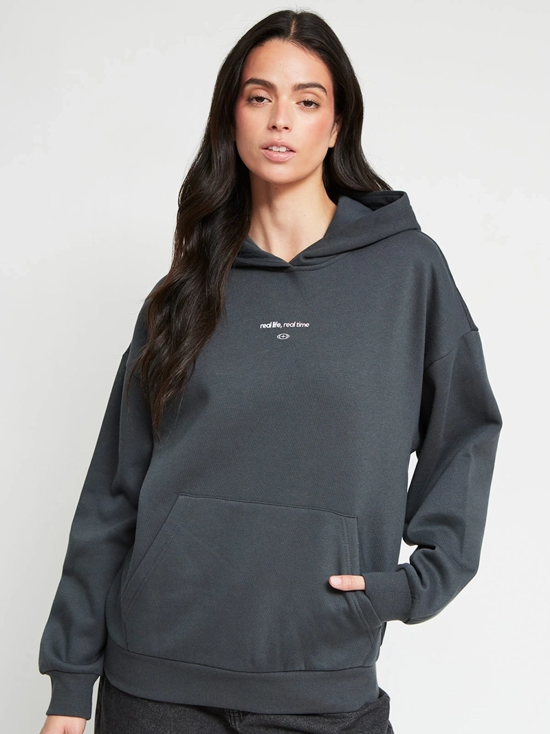 POLERÓN MUJER INDEX ALGODÓN MANGA LARGA HOODIE - 2