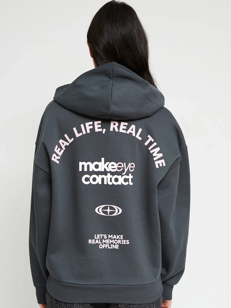 POLERÓN MUJER INDEX ALGODÓN MANGA LARGA HOODIE - 3