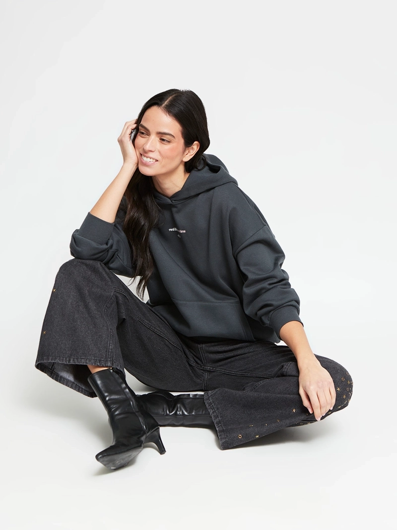 POLERÓN MUJER INDEX ALGODÓN MANGA LARGA HOODIE - 5