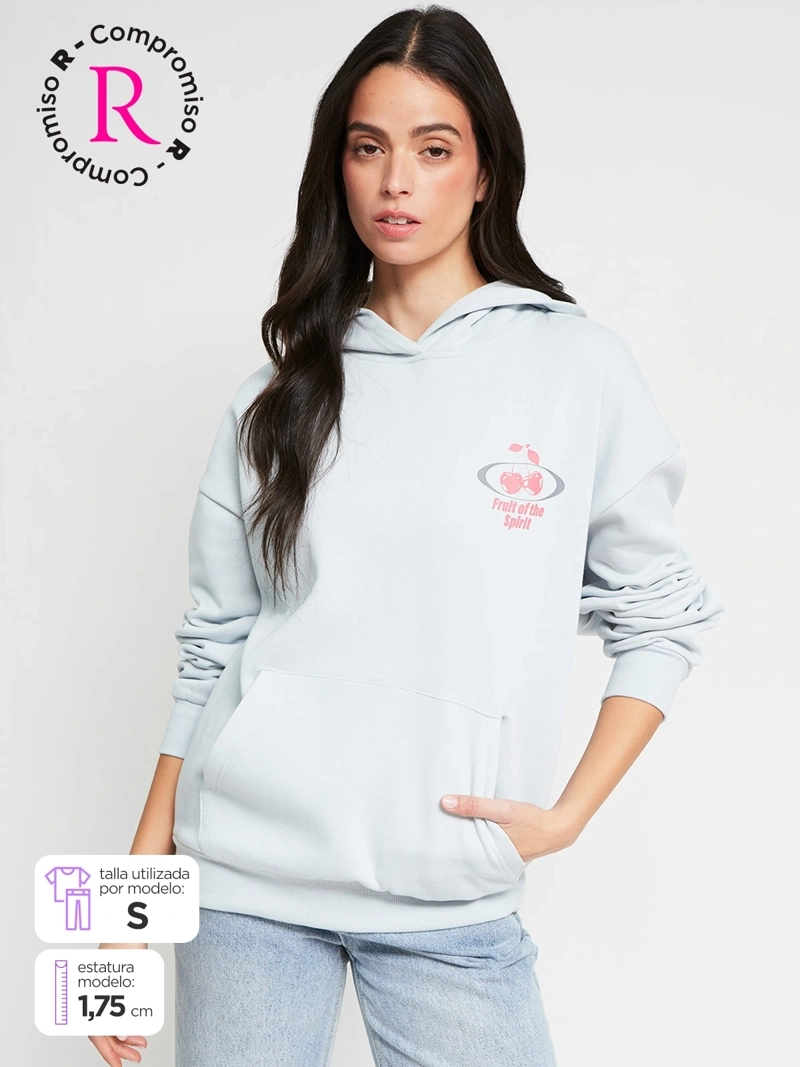 POLERÓN MUJER INDEX ALGODÓN MANGA LARGA HOODIE - 1