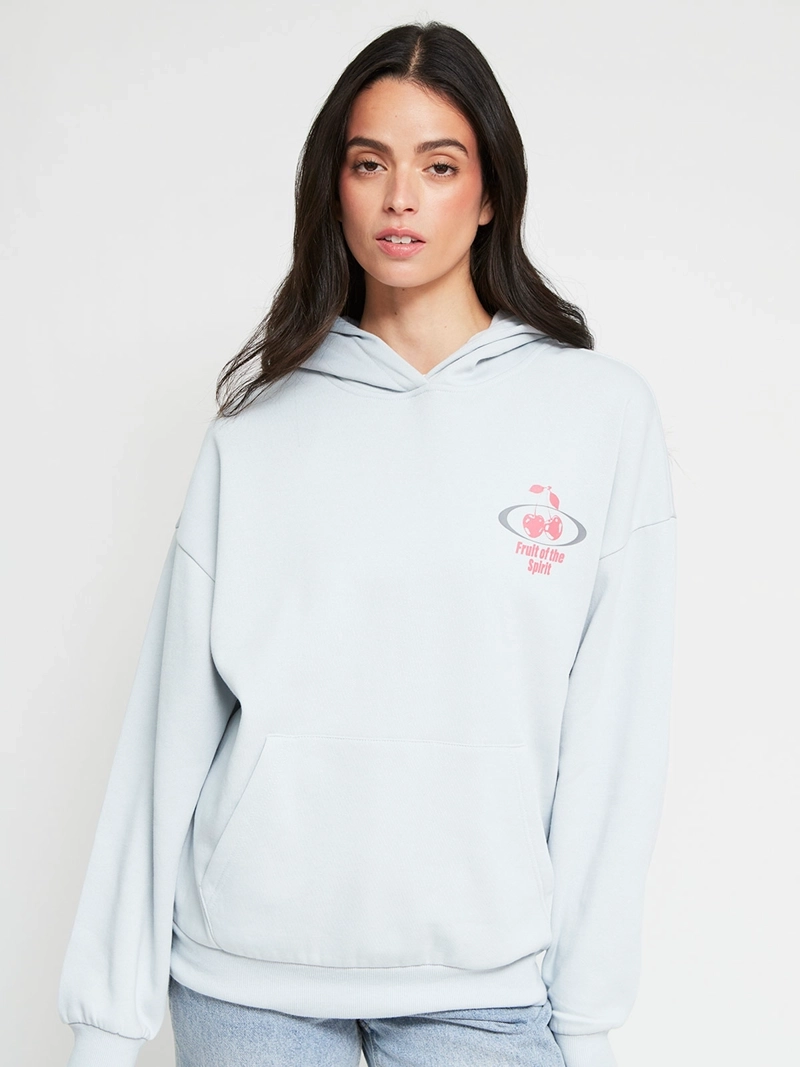 POLERÓN MUJER INDEX ALGODÓN MANGA LARGA HOODIE - 2